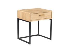 Noční stolek z kovovu a dubu/Nočný stolík z kovov a dubu