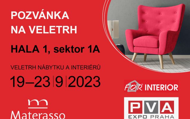 Pozvánka na veletrh For Interior 2023 - Materasso